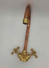 Handcrafted Gooseneck Faucet     Solid Unlacquered Brass And Copper Vintage Style
