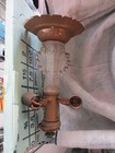Vintage Antique Glass 3 Bulb  Light Fixture