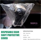  500pcs Disposable Gear Shift Cover Plastic Transparent Car Gear Shift 