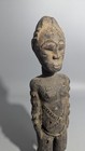 Older 12  Vintage Baule Style Male Figure Carved Wood Statue African C  te