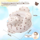 Inflatable Baby Seat Built In Air Pump  Blow Up Baby Chair With Back Support And
