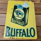 Vtg Original Metal Sign Buffalo Cigarrillos Cigarette Advertisement Tin 13 x 18 