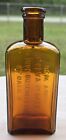 Antique Veterinary Medicine Bottle Glover s Imperial Distemper Cure - Amber - 5 
