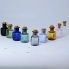 9pcs Small Bottles 1ml 13x18mm Clear Cork Vials Glass Bottles Wishing Bottle