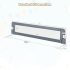Extra Long 71  Bed Rail For Toddler Bed Swing Down Folding For Twin Full Double