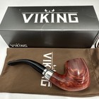 Bjarne Viking Bent Billiard Smooth Unfiltered Tobacco Pipe - New