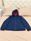 Tommy Hilfiger Thflex Men s Blue Hooded Lightweight Full Zip Puffer Jacket L