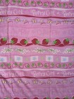 Strawberry Shortcake 2004 Toddler Baby Flat Sheet Berry Sweet Pink Cutie Pie