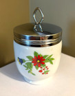 Vintage Persian Garden By Shafford Porcelain Egg Coddler W  Metal Lid