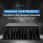 16    X 28    Mystage Portable Stage Skirt - Black Satin Fabric 