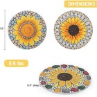 3pcs Sunflower Stepping Stone  10in Decorative Garden Step Stone For Yard  Patio