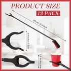 12 Pcs Grabber Reacher Tool Bulk  31 5  Long Handle Trash Picker For Elderly