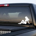 Mudflap Girl Decal 2pc Trucker Silhouette Vinyl Sticker Car Window Die   cut