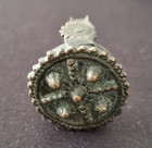 Byzantine Bronze Talisman Ring C 12th   14th Century   pellet Rosette Bezel   ancient