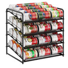 4 Tier Can Rack Organizer Beverage Storage For Kitchen Pantry Hold Up To 48 Cans