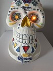 Corona Beer Day Of The Dead Sugar Skull Head Light Up Display Sign Man Cave New