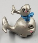   vtg Hudson Fine Pewter Usa Whale And Calf 1982 Marine Figurine  