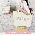 Bride Bag Canvas Tote With Zipper Gifts Makeup Bridal Shower    
