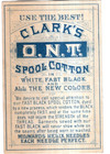 Antique Advertising   Trade Card     Clark s O n t  Spool Cotton