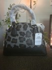 Nwt Coach Mini Cora Domed Satchel Crossbody Ocelot Print   Coated Canvas F36219