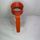 Commercial Decaf Orange Handle Glass Coffee Pot Carafe