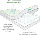 Bamboo Crib Mattress Protector Zippered Crib Mattress Cover Waterproof 2 Pack