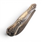 American Coin Silver Folding Fruit Knife Pseudo Hallmarks 45g C 1850   70 Rococo