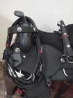 Synthetic Black Western Barrel Equestrian Trail Horse Tack Saddle All Size