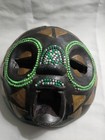 Lot Of 2 Ghanian Handmade Wooden  okyeame   Masks With Seedbead And Brass
