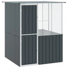 Bird Cage With Storage Anthracite Galvanized Steel Outdoor Enclosure Vidaxl