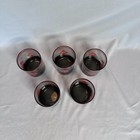 Vintage Rea Railway Express Agency Rocks Glasses Set Of 5 Railroad Tumblers