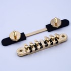 Guitar Synchro-sonic Adjustable Bridge W base Assembly Gold Fit Gret-ch Style