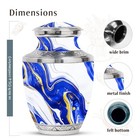 Royal Blue Marble Urns For Human Ashes 10inch Cremation Adult Female Urn Women