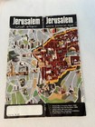 Jerusalem Amir Pictorial Map Vtg 1970 Old City Holy Land Israel