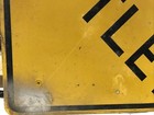 Vintage No Outlet Highway Road street Sign - 30 X 30     Yellow
