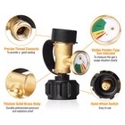 Propane Tank Gauge Brass Adapter W gas Pressure Level Meter Indicator For Bbq Rv