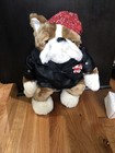 Dan Dee Bulldog Biker Plush 18  I Wuff You Faux Leather Jacket Red Bandana Dog