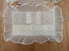 Pair Of Antique Victorian French  Lace Pillow Shams Covers Pillowcases As-is B