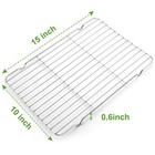 Decymis Cooling Rack And Baking With 15 X 10 X 0 6 Inches  Silver 