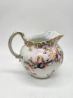 Antique Porcelain Creamer Jug Hand Painted Gilt Enamel Butterflies   Flowers   