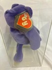 Ty Beanie Baby    authenticated O f Violet Teddy Mq 2-1 Absolutely Magnificent