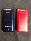 2 Vintage Samsung Sch-r470u Flip Phones  Both Power Up Used 