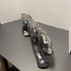 Vintage Stalking Black Panther Ceramic Mid Century Modern Pottery 23-3 4  Unique