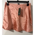 Wild Fable Women s Pink Peach Satin Lace Trim Mini Skirt Size S