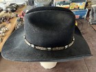 Vintage Resistol 20x Black Gold Western Cowboy Hat Size 7 With Hat Band