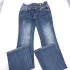 Miss Me Mid Rise Boot Denim Medium Wash Jeans Womens Size 25 Blue