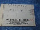 Vintage Western Europe Map National Geographic December 1950