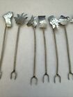Vintage Set Of 10 Mexico Silver Cocktail Hors D oeuvres Picks Forks