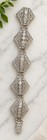 Vintage Filigree Silver  Panel Link Bracelet  Geometric Openwork 