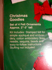 Gallery Of Stitches Christmas Goodies Stamped Felt Jeweled Ornament Kit Vtg 1994